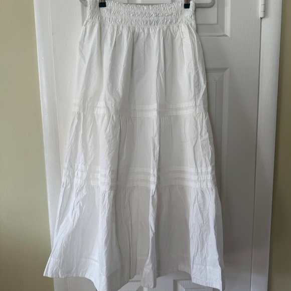 Quince 100% Organic Cotton Poplin Tiered Maxi Skirt Size M - Picture 3 of 7